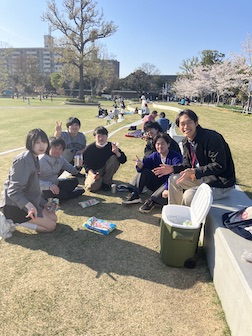 お花見をしました